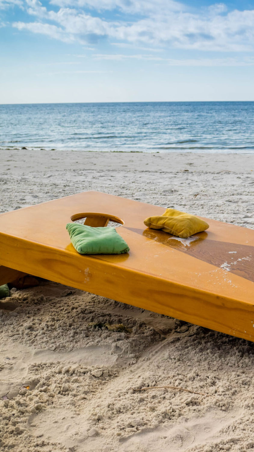 cornhole on the beach