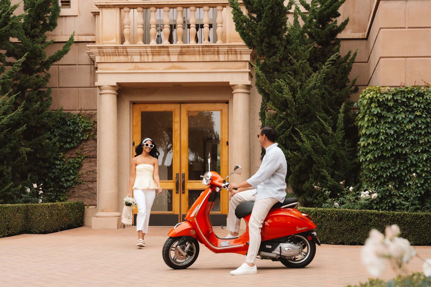 vespa villa couple