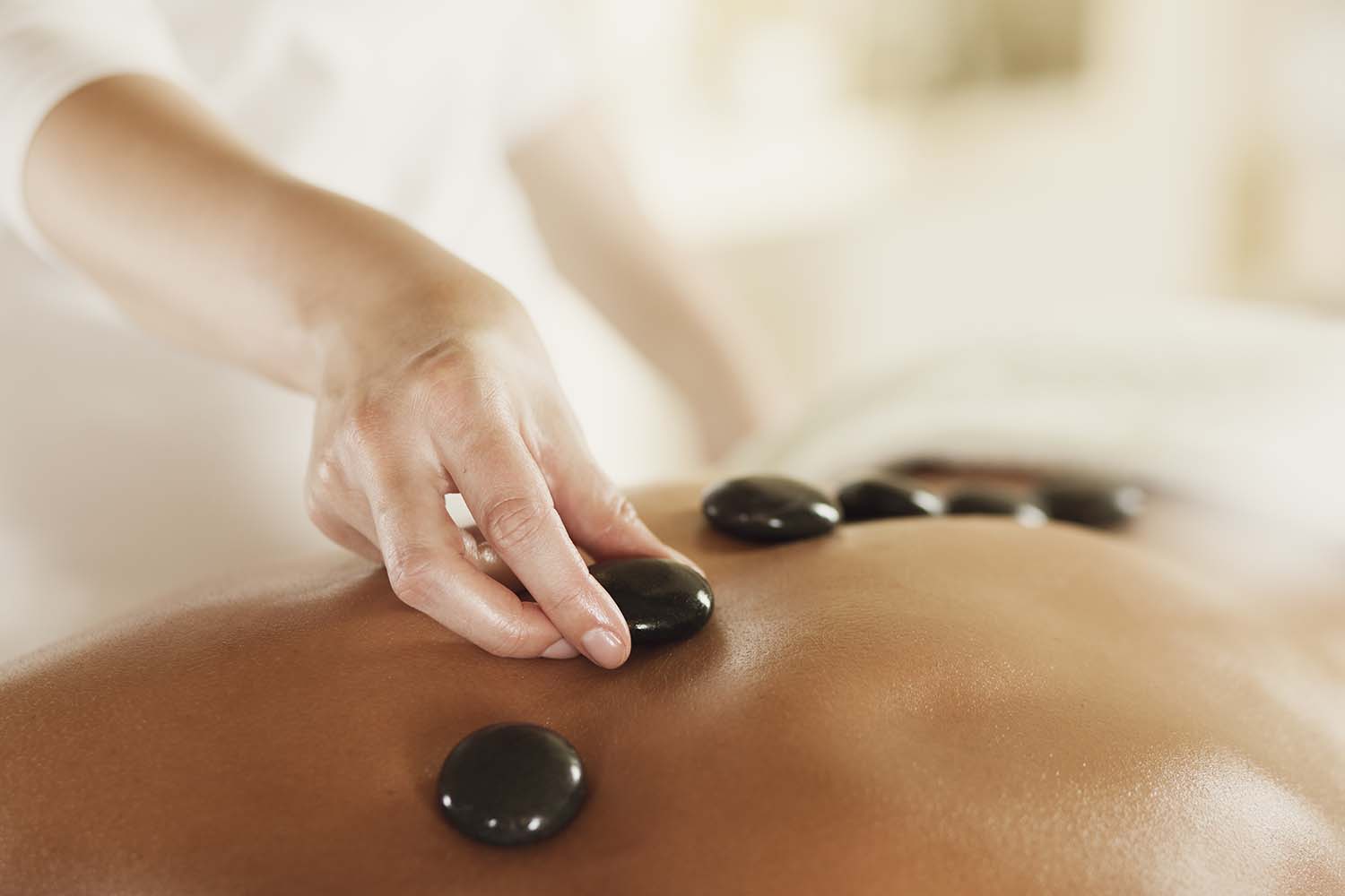 Hot stone therapy massage