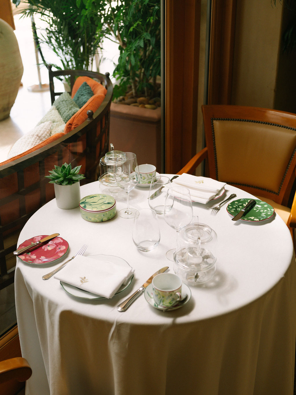 afternoon table for two setup