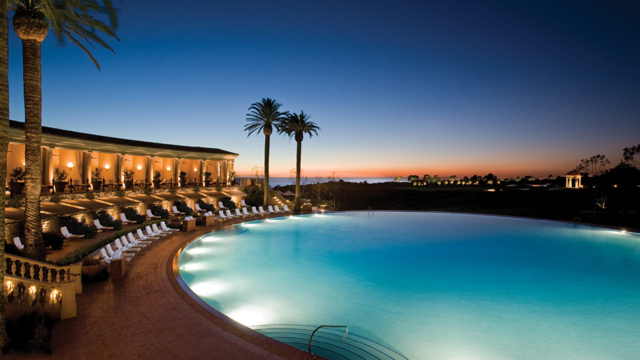 Coliseum Pool at night