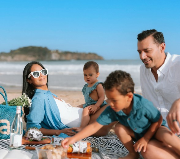 family at crystal cove beach