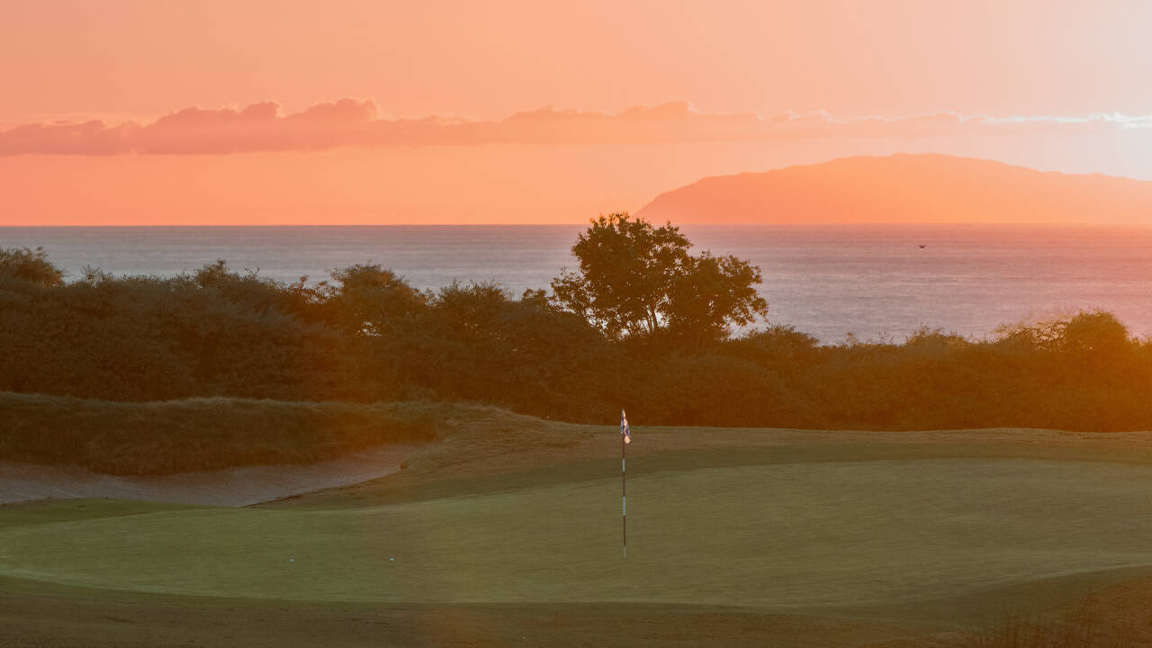 Sunset on pelican hill golf course